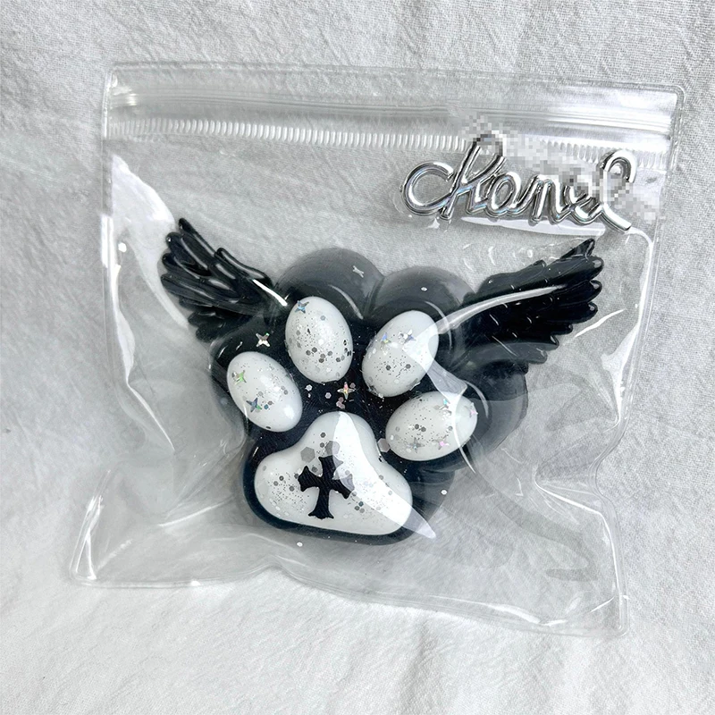 جديد الأسود الشيطان القط باو انتعاش بطيء ضغط لعبة لطيف محاكاة القط باو سوبر لينة الإجهاد الإغاثة لزجة قرصة لعبة حسية الهدايا