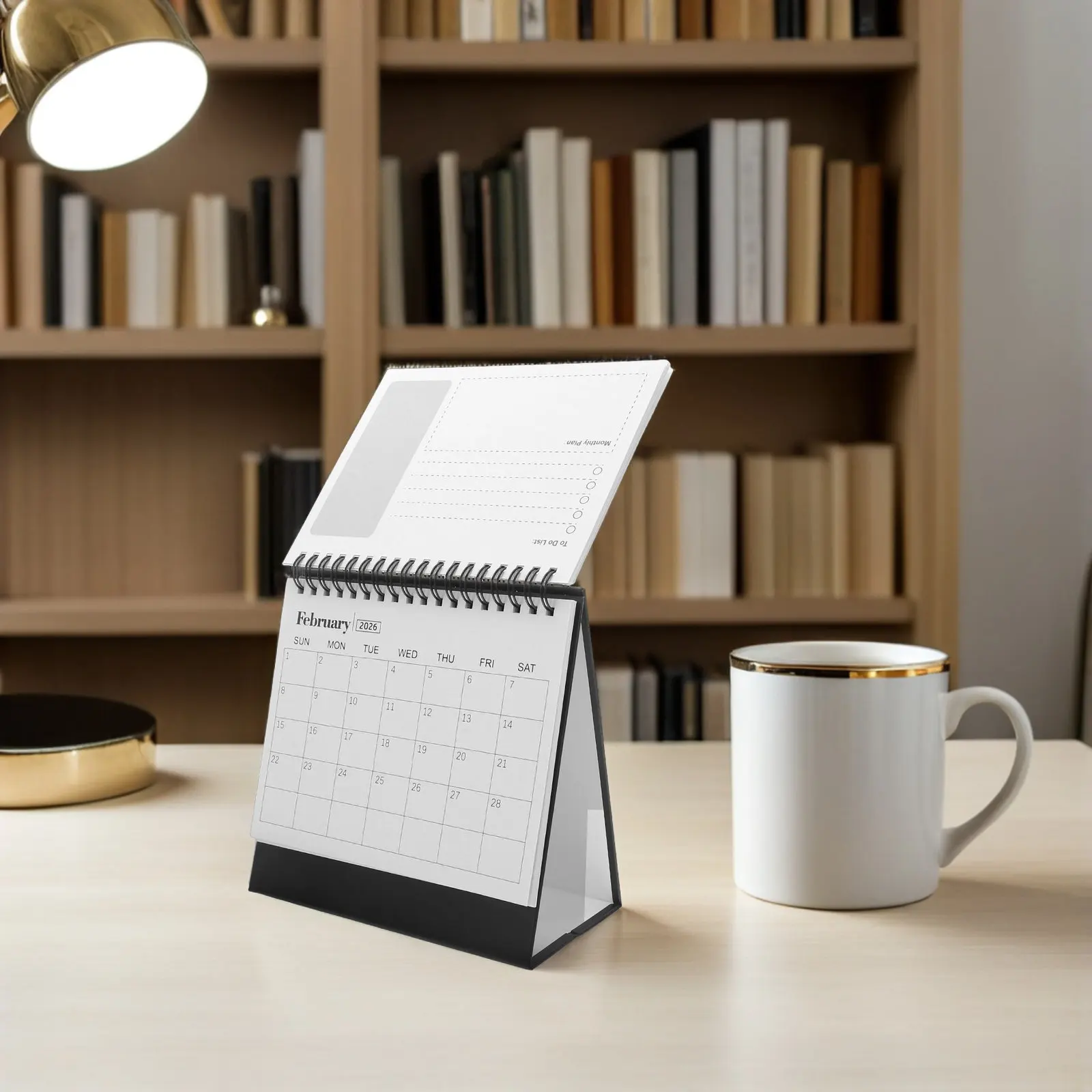 

Desk Calendar 2026 Mini Standing Flip Calendar Compact Foldable Design Thick Paper Daily Organizer for Home Office Tabletop