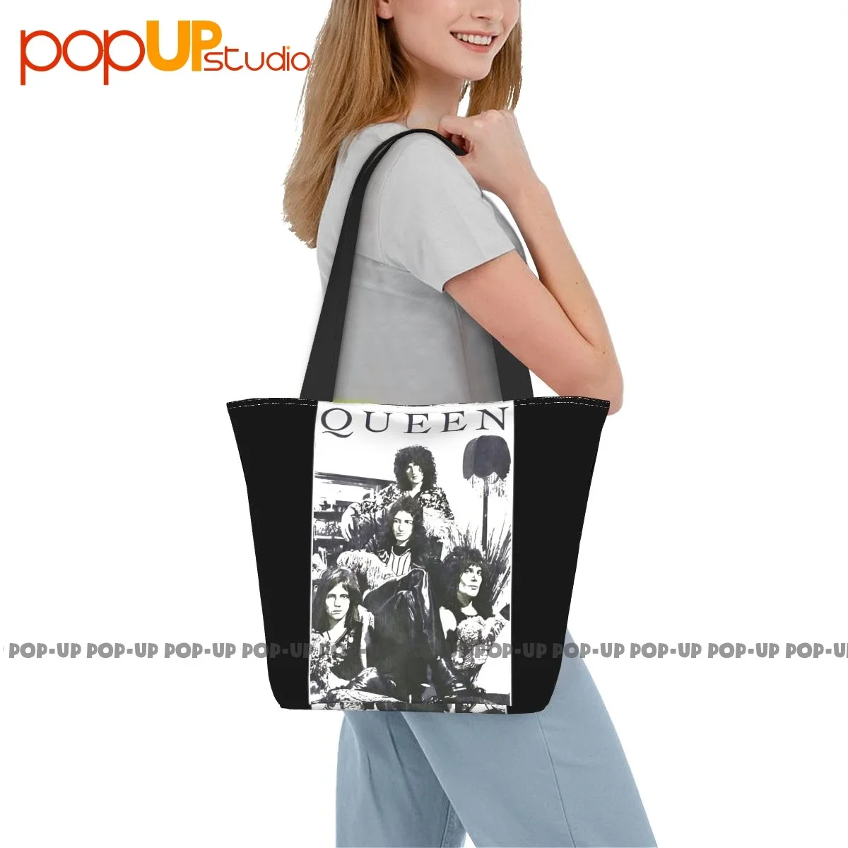 Queen Freddie Mercury Brian May Band Profile 2 Travel Handbags Convenient Shopping Bag Crossbody Bag