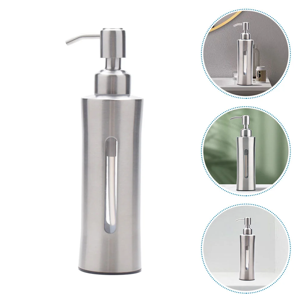 

Soap Dispenser Stainless Steel Hand Soap Dispenser Bathroom Bottle (Silver)