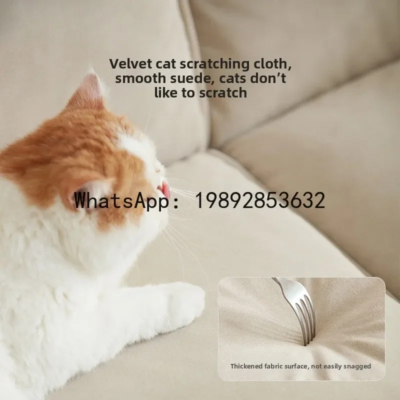 YFY  Modern Minimalist Tofu Block Sofa Living Room Cat Claw Resistant Small Apartment Straight Row Furniture Home Bedroom