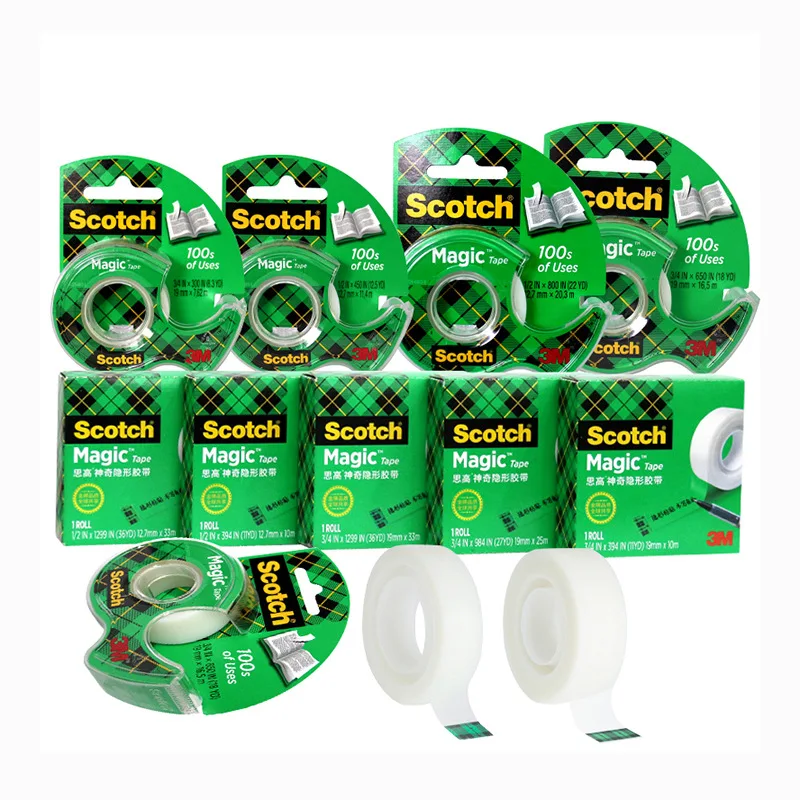 3M Transparent Tape Test Tape Copy Non-Trace Change Hand Tear Writing Student Error Tape Sticky Note Label with Sickle