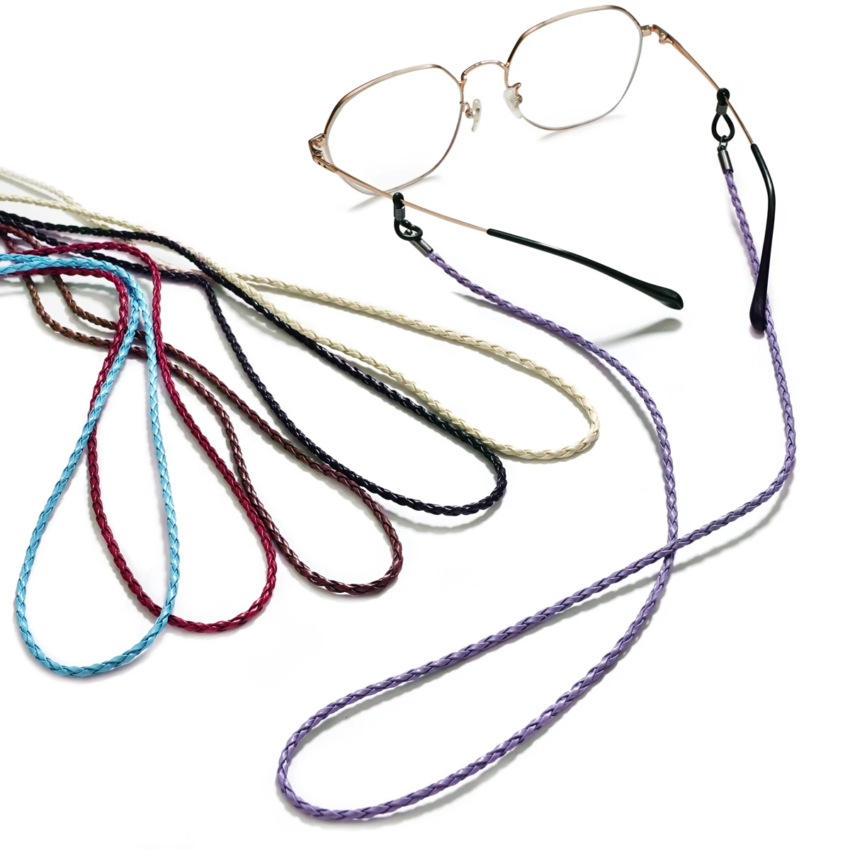 Brillenband, Brillenseil, Brillenkette, gedrehtes Teigdrehseil, Brillenseilverpackung, Brillenzubehör