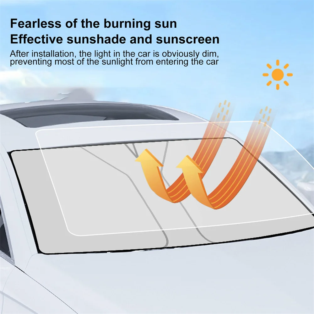 

Car Windshield Sun Shade Covers Front Window Sunscreen Sun Visors Heat Insulation Sunshade Parasol For Car Accessories