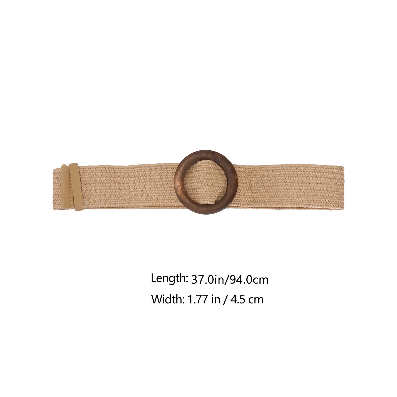 قابل للتعديل المنسوجة الخصر المرأة Pp العشب مع مشبك خشبي موضة الترفيه اللون البني مكتب اليومية حفلة السفر للجينز