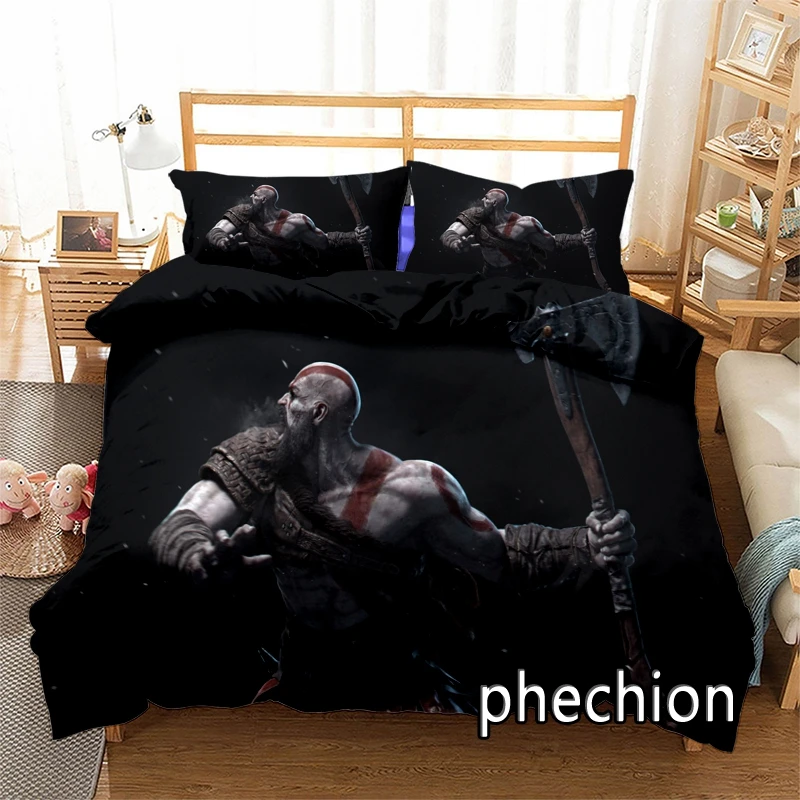 3D Printed Game God of War Bedding Set Duvet Covers Pillowcases Comforter Bedding Set Bedclothes Textile Home N13