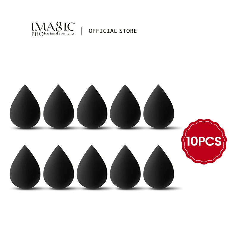 IMAGIC 10 unids/Kit juego de esponjas de maquillaje suave colorido cosmético Puff base en polvo herramienta de belleza venta al por mayor