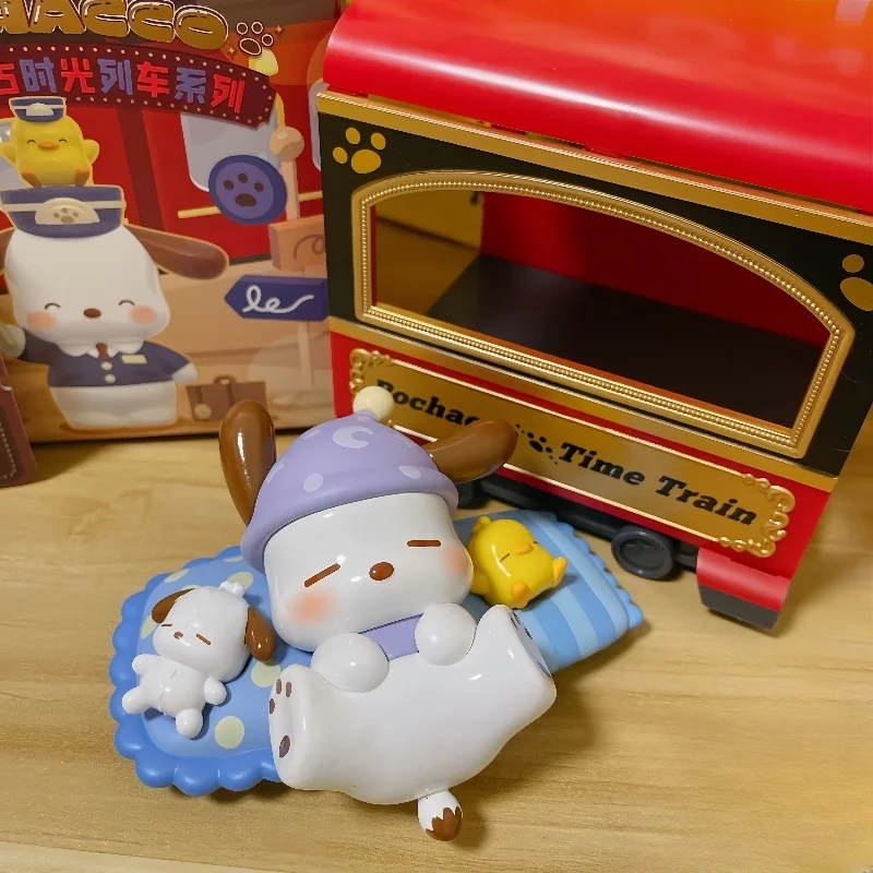 

Genuine Toptoy Anime Pochacco Retro Time Train Series Blind Box Cartoon Surprise Mystery Box Toy Decor Collectible Model Kid
