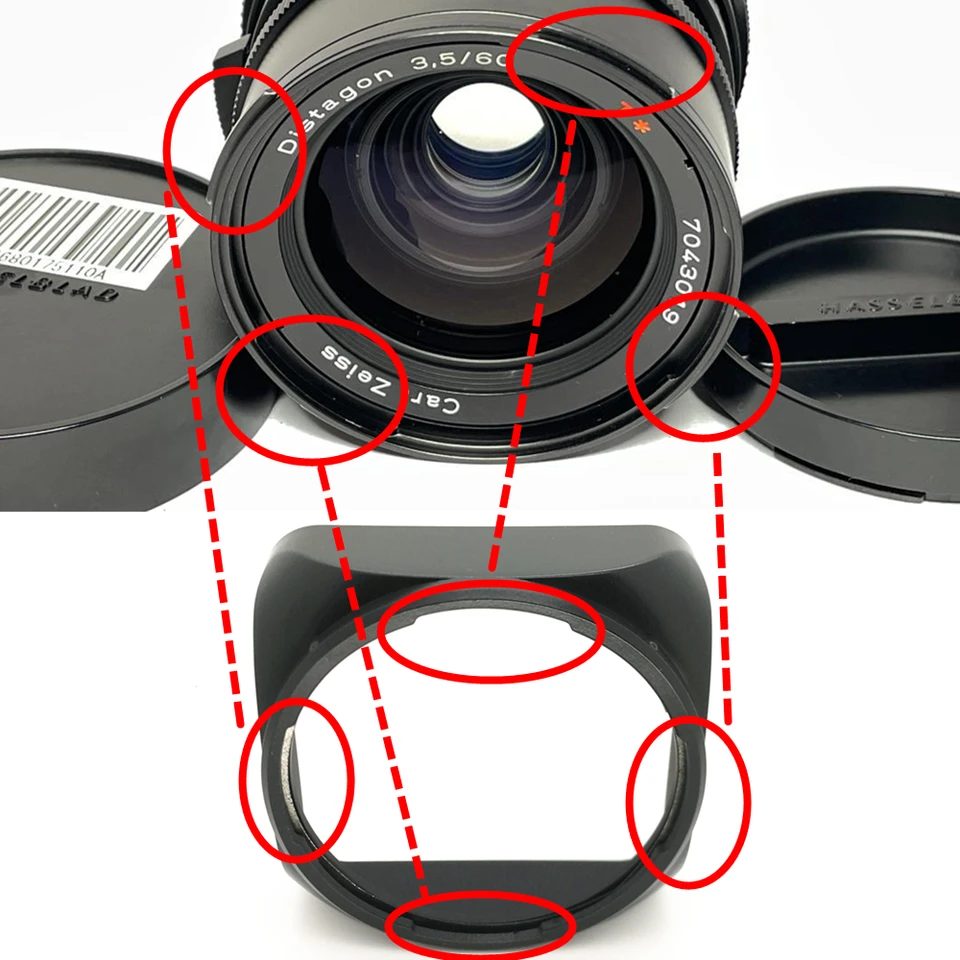 Camera Lens Hood Shade for Hasselblad V B60 38mm 50mm 60mm 38F4