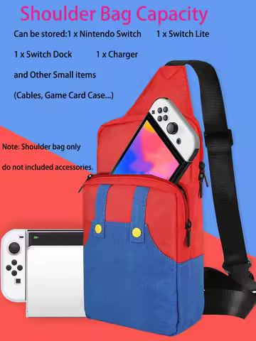 Cute Travel Bag For Nintendo Switch/Lite/OLED/Steam Deck Console Accessories, Waterproof Backpack Crossbody Shoulder Chest Bag
