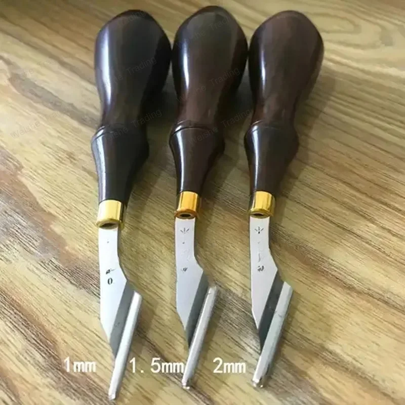 

High-grade Leather Groover Walnut Wood DC53 Die Steel Adds Cryogenic Nitriding Process Professional Handmade Leather DIY Tools