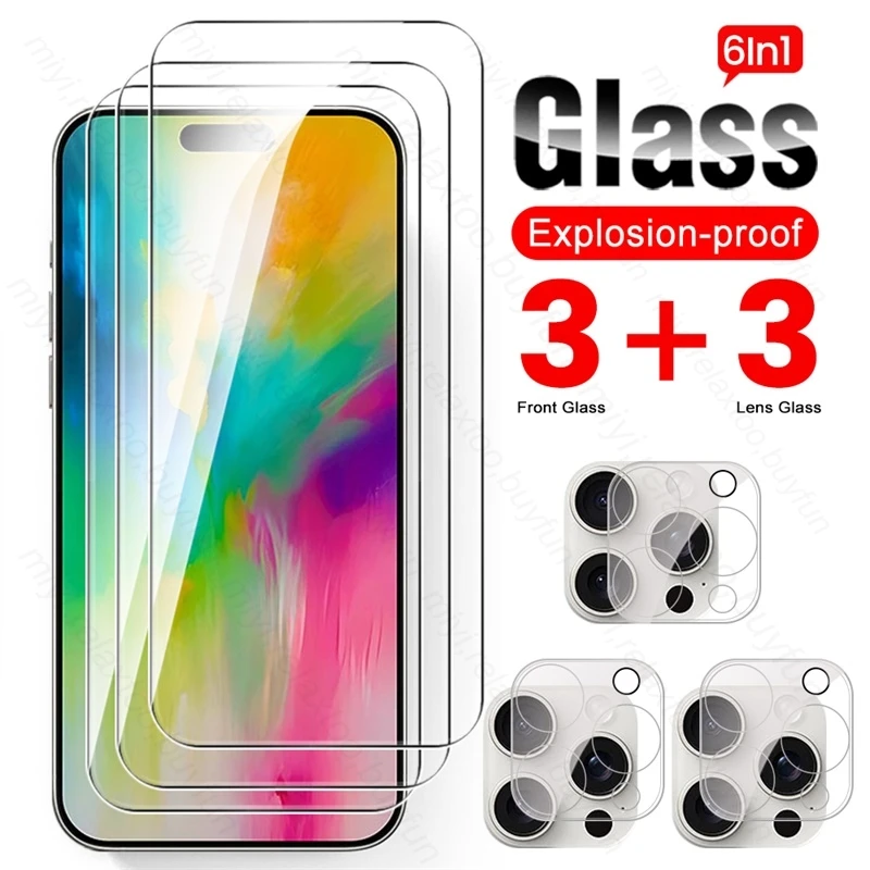 iPhone16ProMax Case 6 In 1 9H Tempered Glass for iPhone16 iPhone 16 Pro Max 3D Camera Glass i Phone iPhoen iPhon iPone 16ProMax