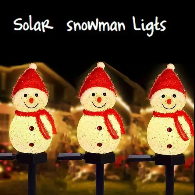 C2 Outdoor Solar Lampe Weihnachten Schneemann Boden Lichter Solar Ladung Indoor Villa Rasen Garten Dekorative Lampe Atmosphäre Led Licht