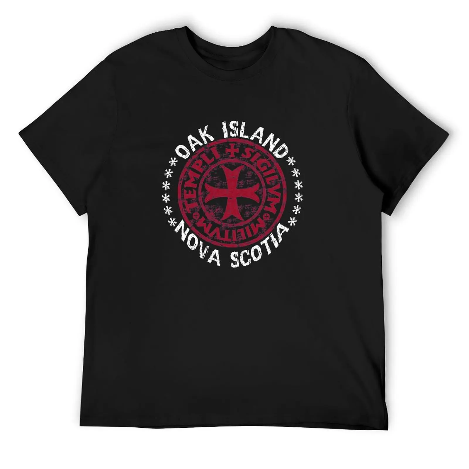 Oak Island Treasure Hunter Knights Templar Cross Mystery Nova Scotia T-Shirt designer shirts tops T-shirt men