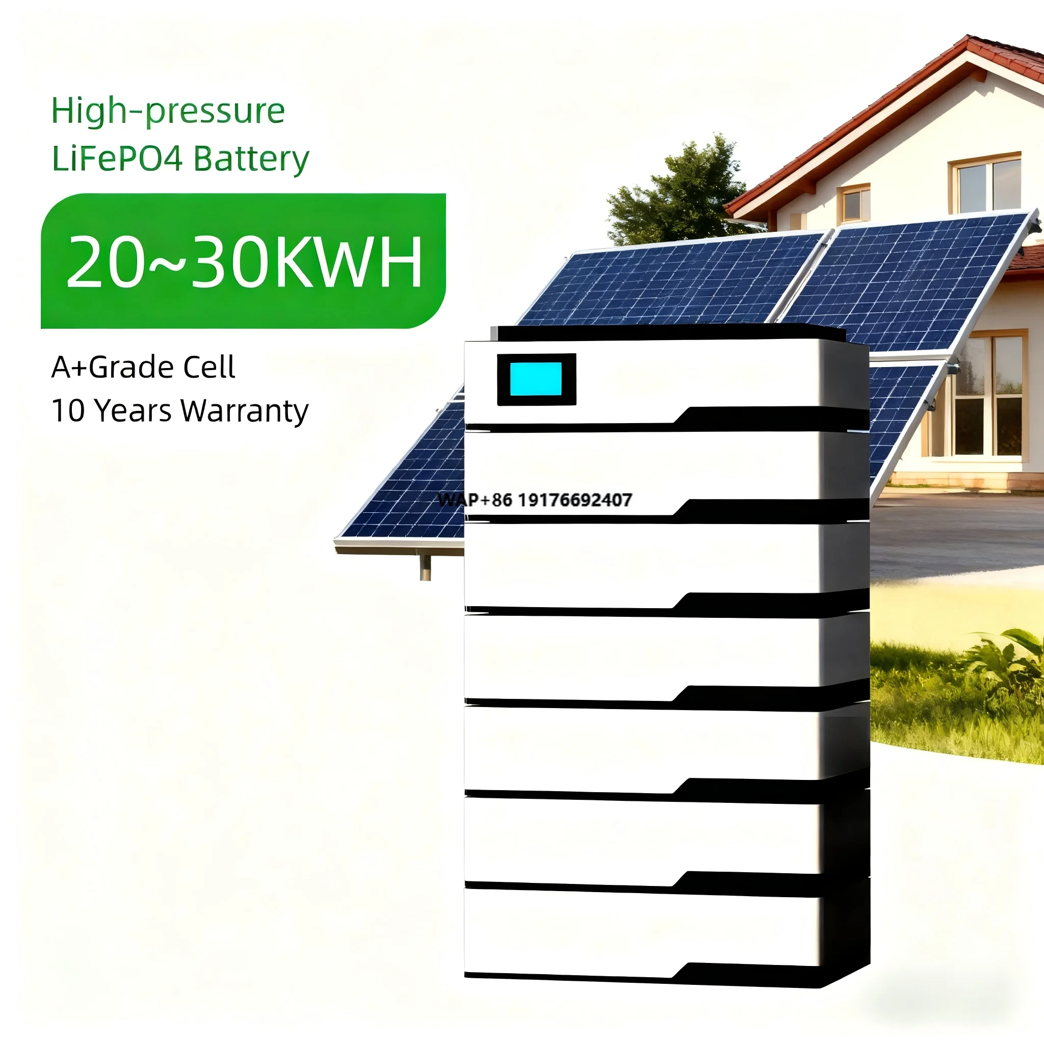 

LP 20-30KW LiFePO4 Hybrid Grid Lithium BMS High Voltage Stackable Solar ESS Battery with CAN Communication All-In-One System