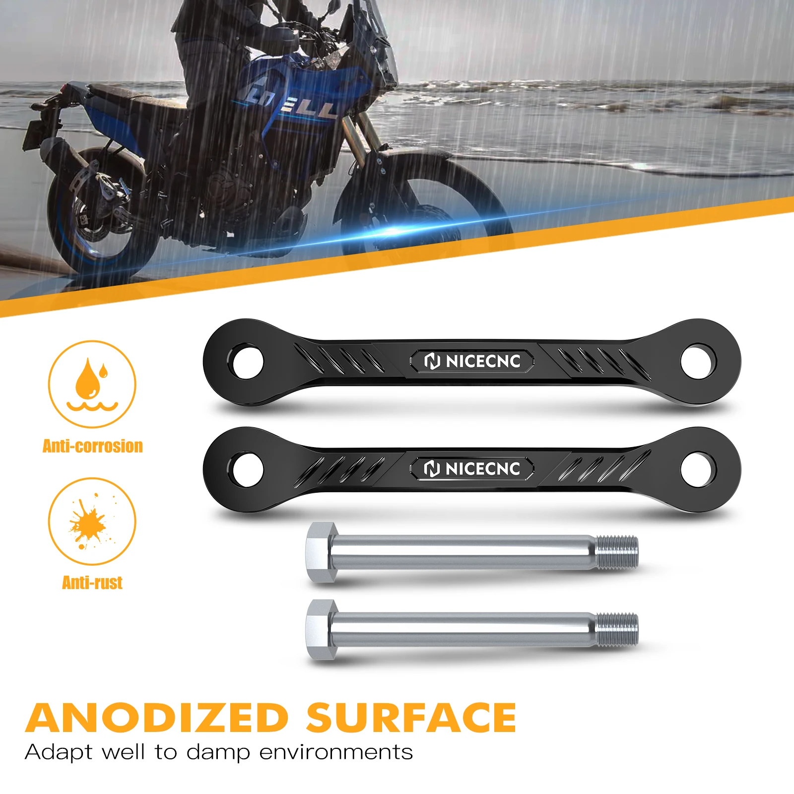 Perno de suspensión de choque para motocicleta, enlace de bajada de 1,5 "para Yamaha Tenere 700 Tenere700 Rally Edition 2019 2020 2021 2022 2023 2024