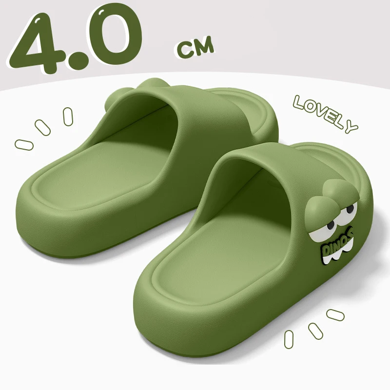 YNPO Cartoon EVA Platform Cloud Slippers Women 2026 Plus Size 45 Thick Bottom Home Slides Woman Anti Slip Summer Couple Slippers image 3