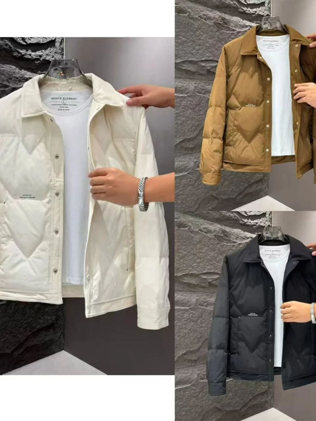 

Мужской модный пуховик Warmth Du: всесезонный, однотонный, с отложным воротником, утепленный, зимний, новый, стильный, Cleanfit