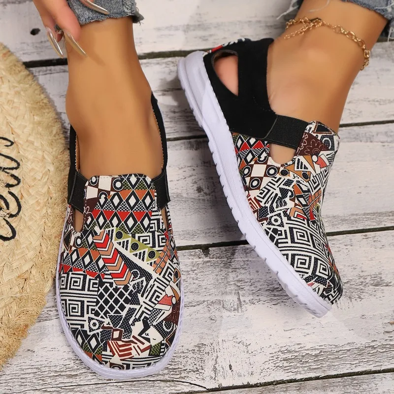 Women Sneakers Thick-soled Shoes 2024 New Summer Hand-painted Outdoor Casual Women Sneakers Zapatos De Mujer Designer Shoes