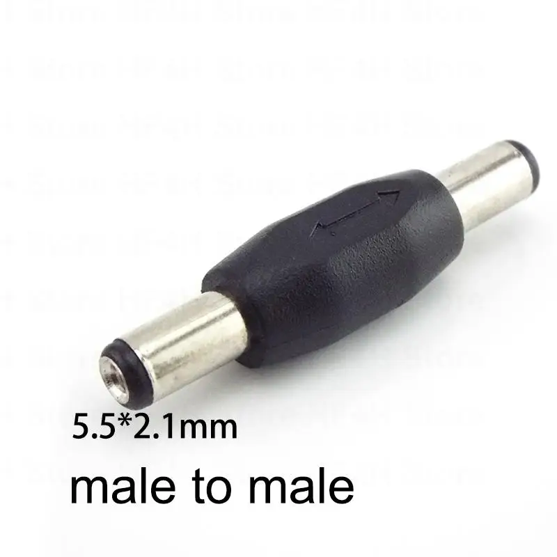 5.5X 2.1MM female to 5.5X 2.1 2.5mm 3.5mm DC power jack female male plug adapter Connectors 5525 5521 3.5x1.35mm Tips adaptor B4