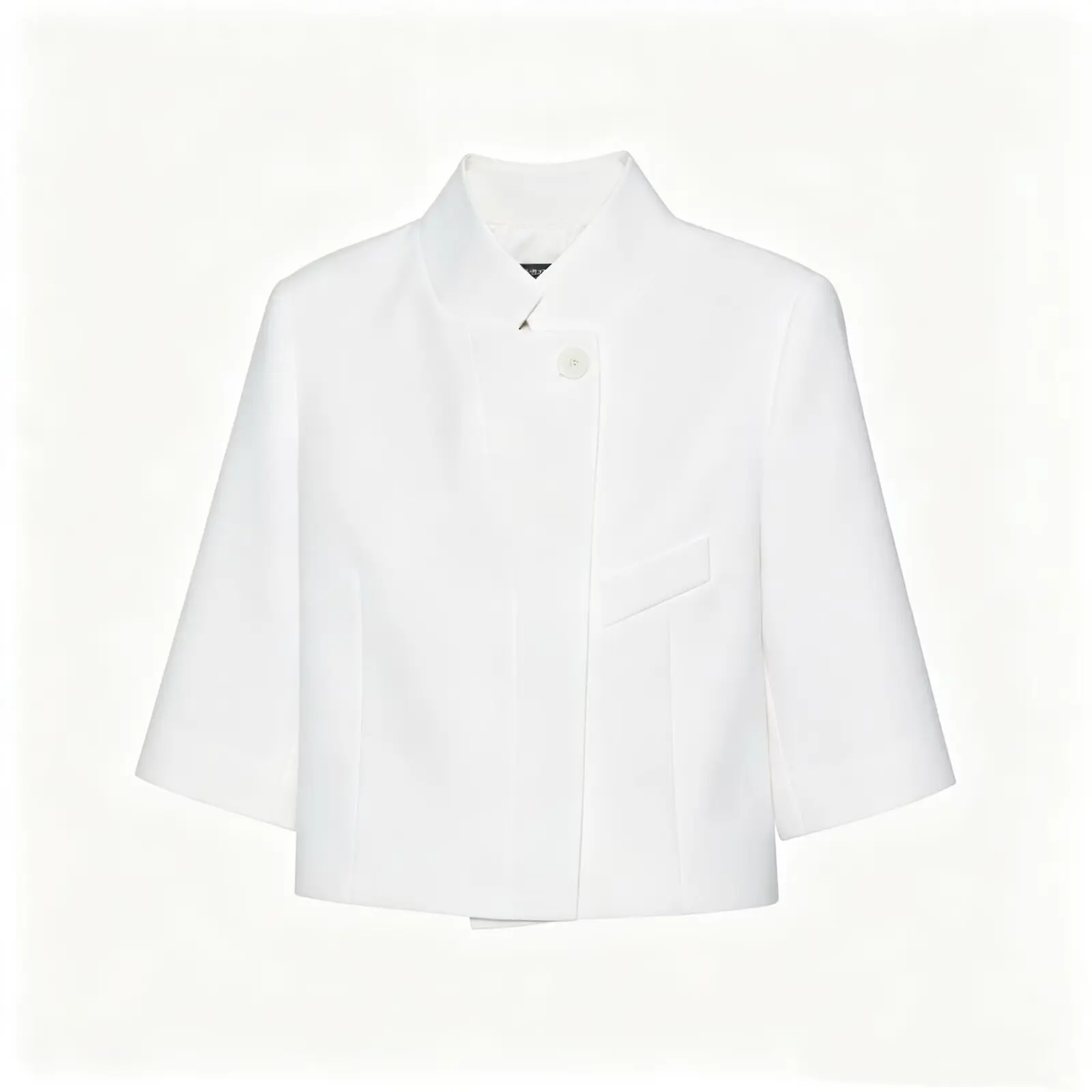 Dames Cropped Zwarte Blazer Lente Nieuwe Vrouwelijke Jassen Single-Breasted Mouwtops Dame Schoudervullingen Straat Bovenkleding Jas
