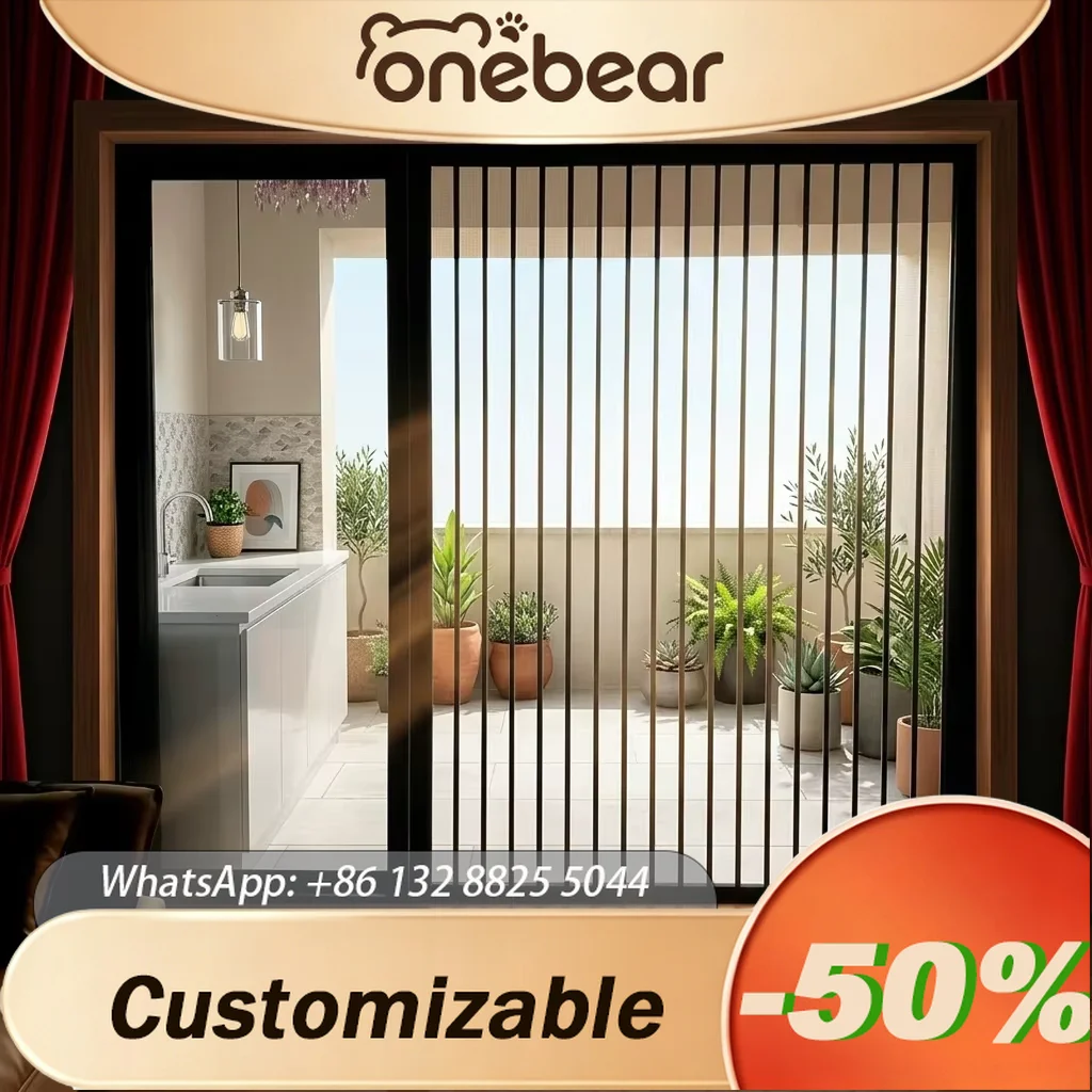 Customizable Aluminum Alloy Folding Retractable Partition Door, PVC Vertical Sliding Divider For Kitchen Household Privacy