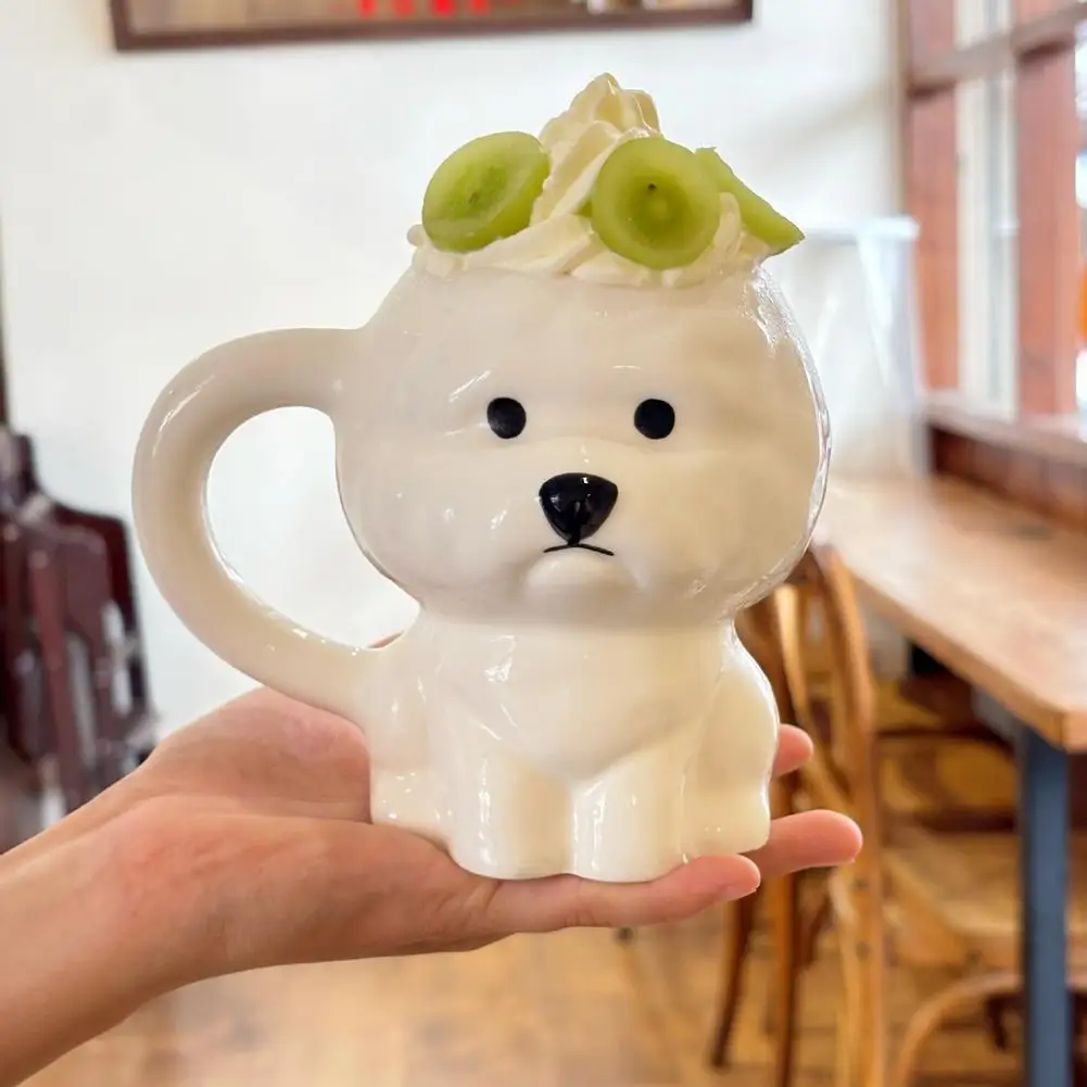 

Cute Bichon Frisé Dog Water Cup, 3D Creative Cute Couple Mug Gift, Afternoon Tea Coffee Cup Home Office Drinking Ceramic Cup