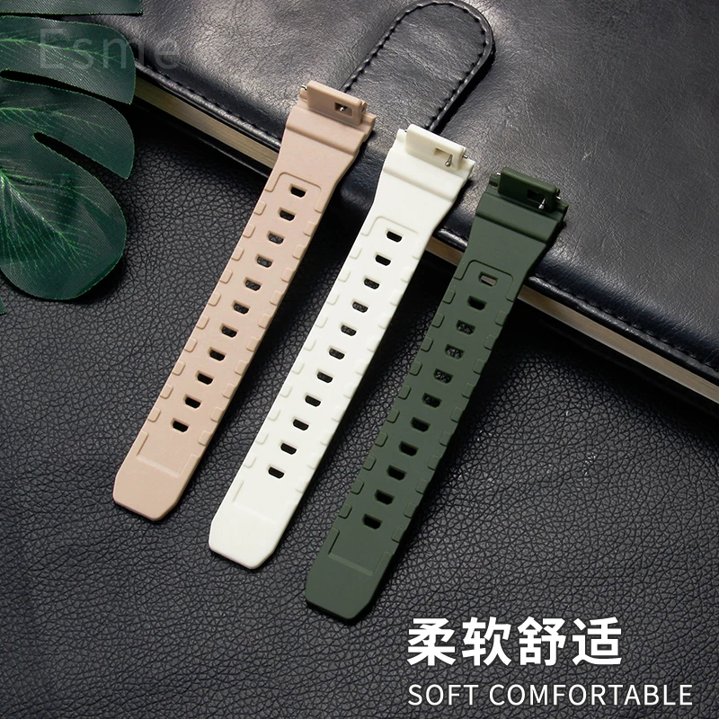 الراتنج حزام ساعة اليد ل كاسيو G-SHOCK GM-S2100 المرأة مثمنة البلوط الرياضة مقاوم للماء Sweatproof الراتنج سوار ساعة 16 مللي متر