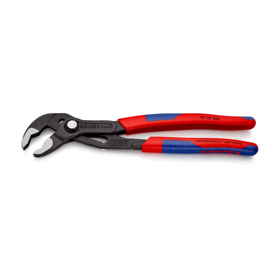 Cobra KNIPEX ®   Alicate para bomba de água de alta tecnologia, alça antiderrapante, chave de encanamento ajustável de liberação rápida 8702250