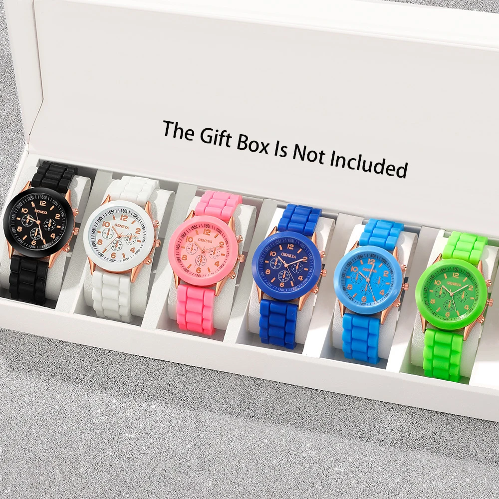 6-piece fashion women's watch set, multiple colors, the perfect gift choice