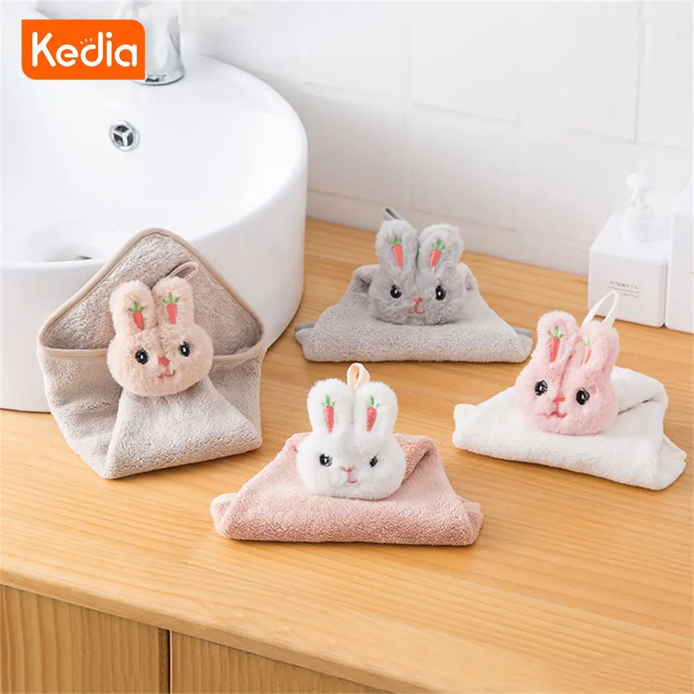 

Towel Multi-function Soft Quick Drying Water Absorption Removable Cartoon Easy To Clean Coral Fleece Lanyard Design Household