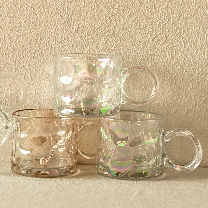 

Luxurious style, big ears, heat-resistant glass, lovely juice cup, ins wind coffee cup and milk cup.