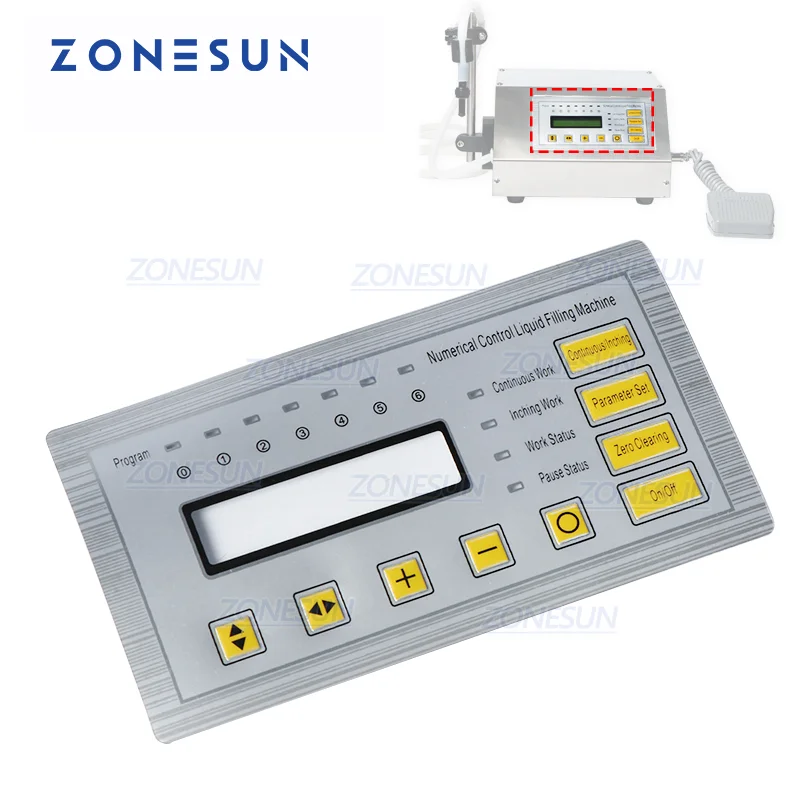 ZONESUN عرض لوحة ملصق ل GFK-160 السائل ملء آلة