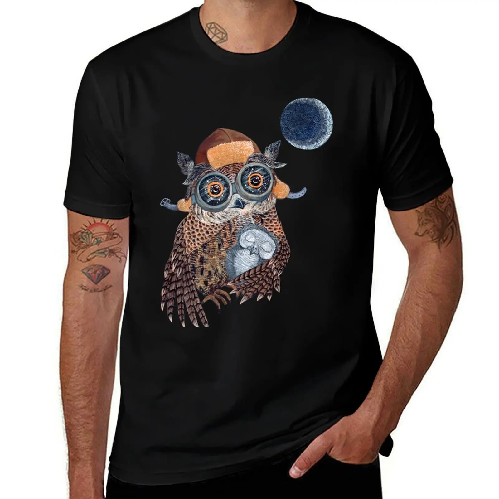 Owl mother T-Shirt Functional Casual Short Sleeve Tee T-Shirt