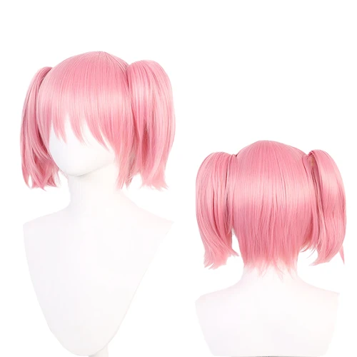Imagen 2 del producto La peluca lolita compuesta para cosplay de 10 pulgadas con coletas dobles de Madoka Magica es adecuada para anime y juegos de rol