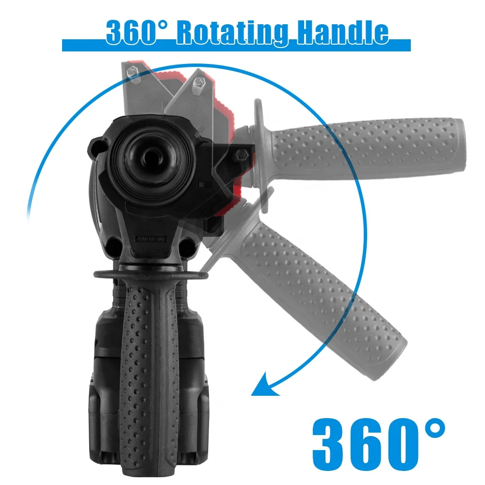 Brushless Electric Impact Dril Hammer Handheld Multifunction Rotary Rechargeable Power Tool For 18V Battery