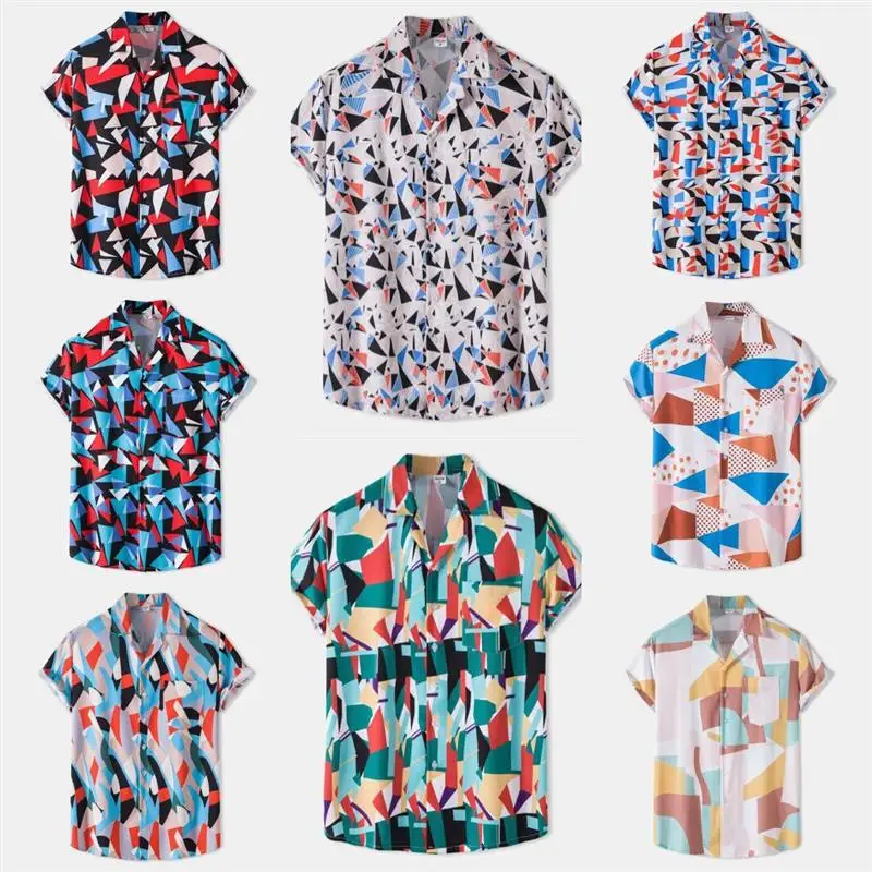 

Men's ort Sve Printed irt Faion Urban Sle Floral Pattern Casual Wear Thin Material All Season Comfortable Fit irt