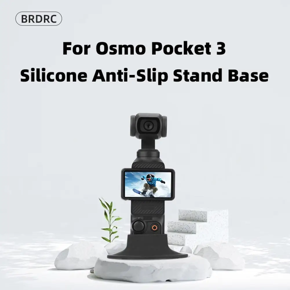 For DJI Osmo Pocket 3 Silicone Mounting Base Desktop Anti-skid Fixed Extension Adapter Quick Release Handheld Camera Accessorie