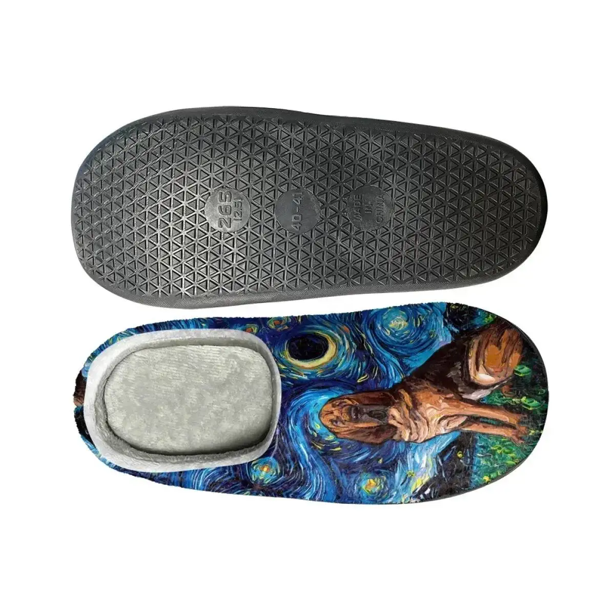 Starry Night Maltipoo Dog Printed Women's Cotton Slippers Non-Slip Ladies Home Footwear Dropshipping Comfort Couple Floor Shoes