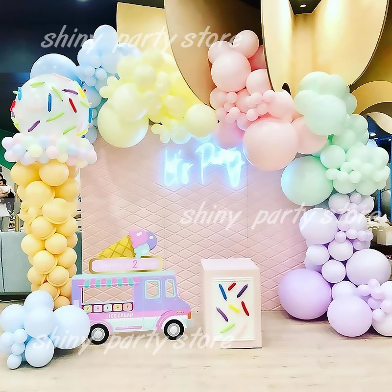 Macaroon Balloon Garland Arch Wedding Decoration Birthday Party Balloons Kids Baby Shower Globos Green Yellow Blue Pink Balloons