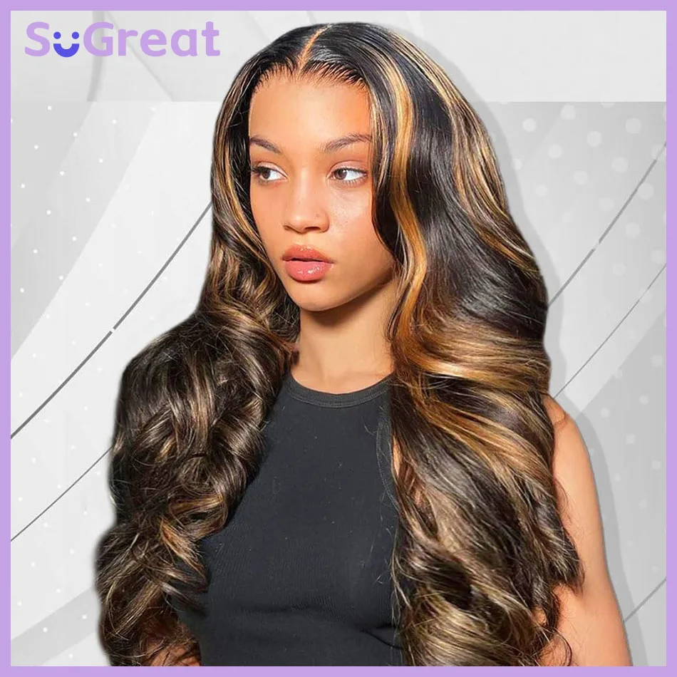 

Парик из натуральных волос 1B/30 Body Wave 5X5 без клея, с эффектом омбре, 13x4 13X6 HD, с цветным кружевным фронтом, для чернокожих женщин
