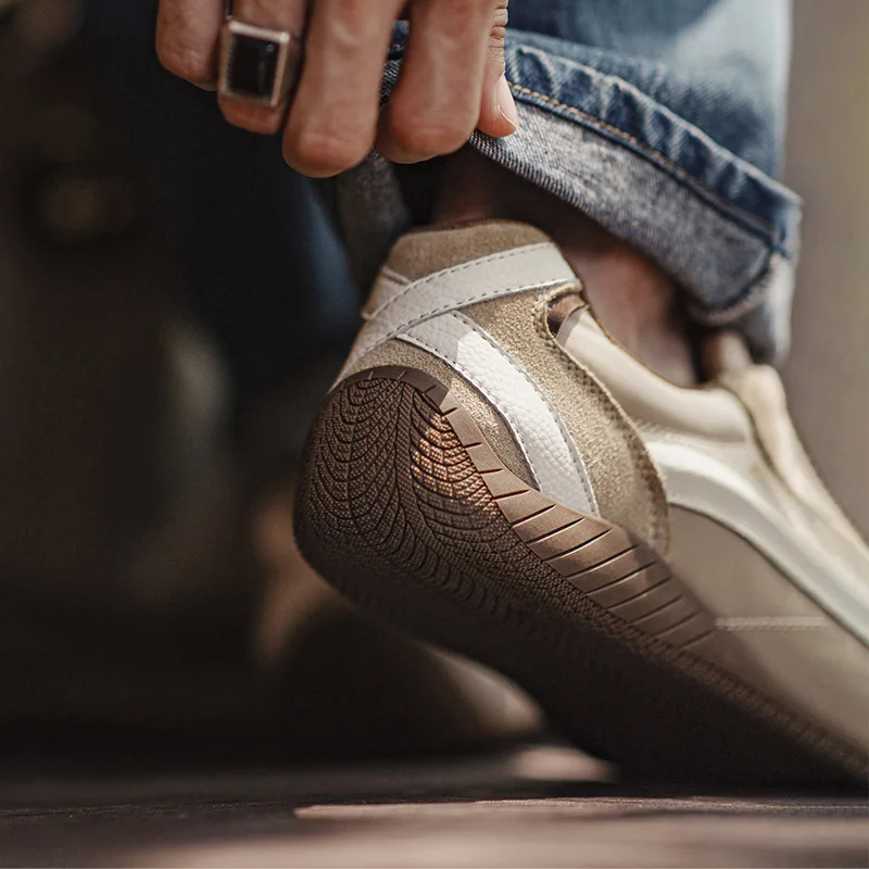 Maden Unisex Fall Vintage Patchwork Racing Shoes Breathable German Trainers Sneakers Thin Sole Casual Lace-Up Sport Winter Shoes - Image 5