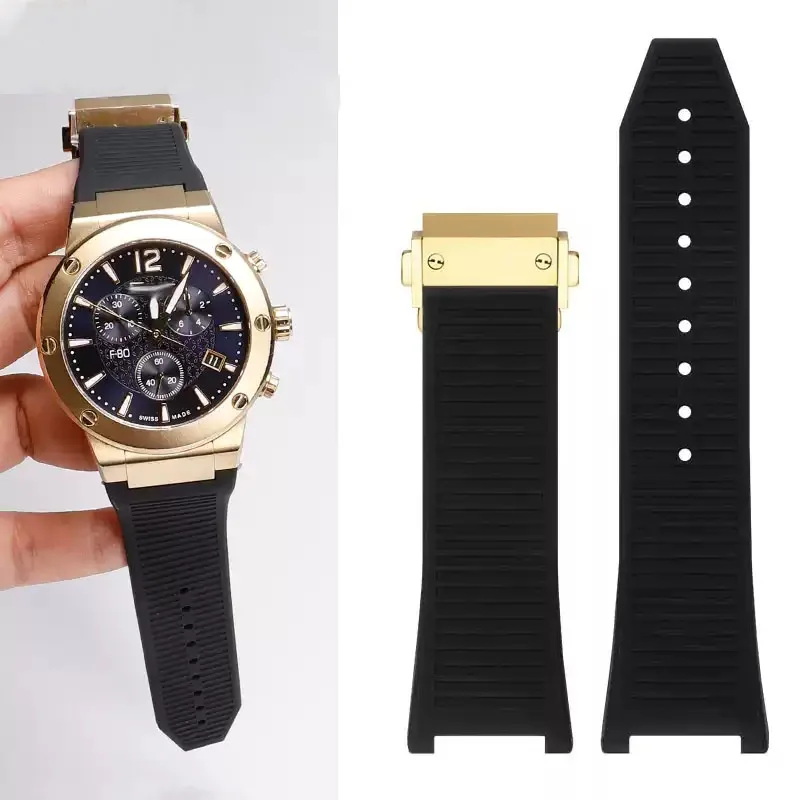 Водонепроницаемый ремешок для часов Ferragamo Sports Series Three Eyes F80 F-80, резиновый силиконовый мужской ремешок с вырезанной складной застежкой