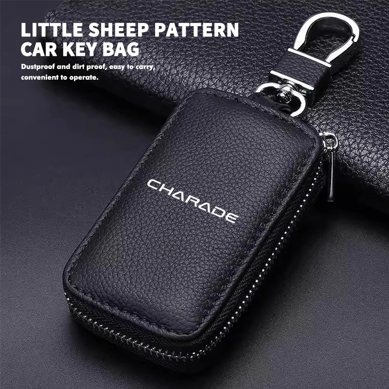 For Daihatsu Car Key Protector Bag Key Holder Mini Auto Key Case Wallet Zipper Bag Keychain Sirion Trevis Terios Mira Materia view 4