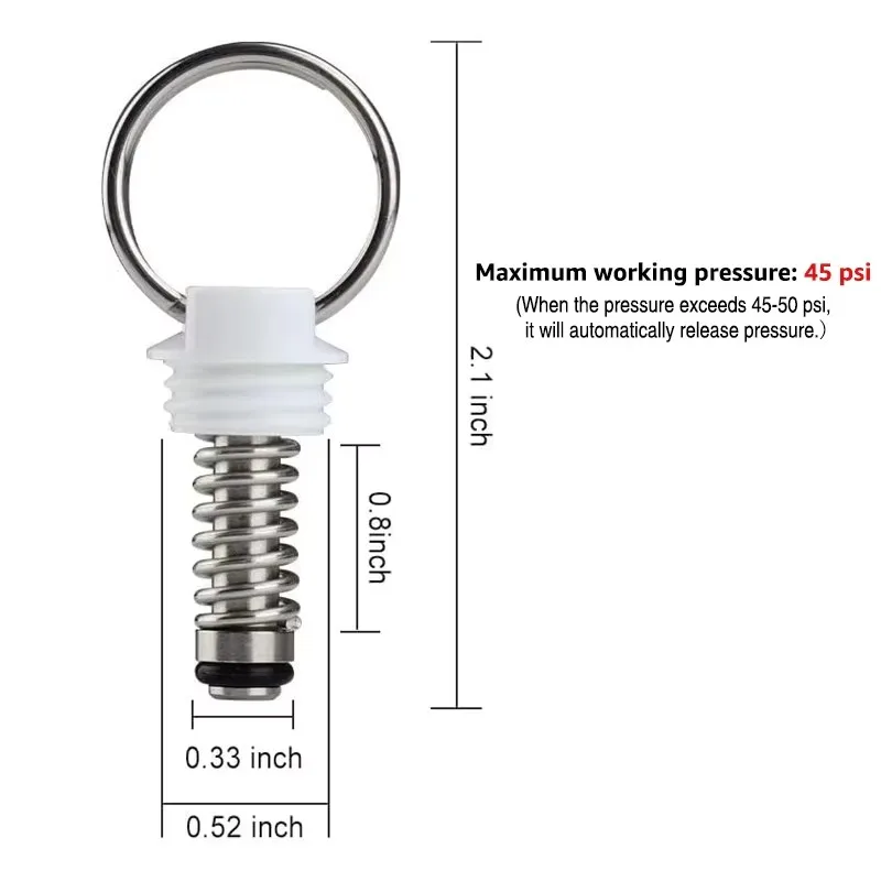 Corny Keg Pressure Relief Valve, Plastic Ball Lock Keg Lid Relief Valve for Cornelius Keg Lid Brewing Equipment Replacement Kit