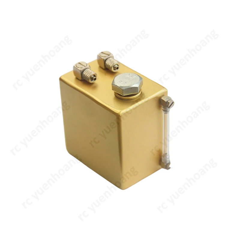 1PCS Mini 110ml Metal Simulation Fuel Tank Multicolor Handmade Engines Oil Pot with Level Indicator DIY Parts for RC Car Model