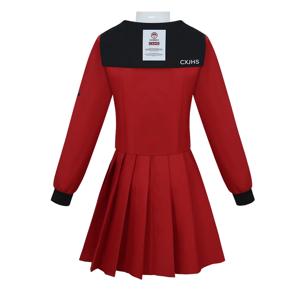 لعبة المائة تأثيري خط Tsukumo كاكو زي اليابانية جيراي كي الفتيات زي مدرسي JK فستان أحمر هالوين زي فتاة