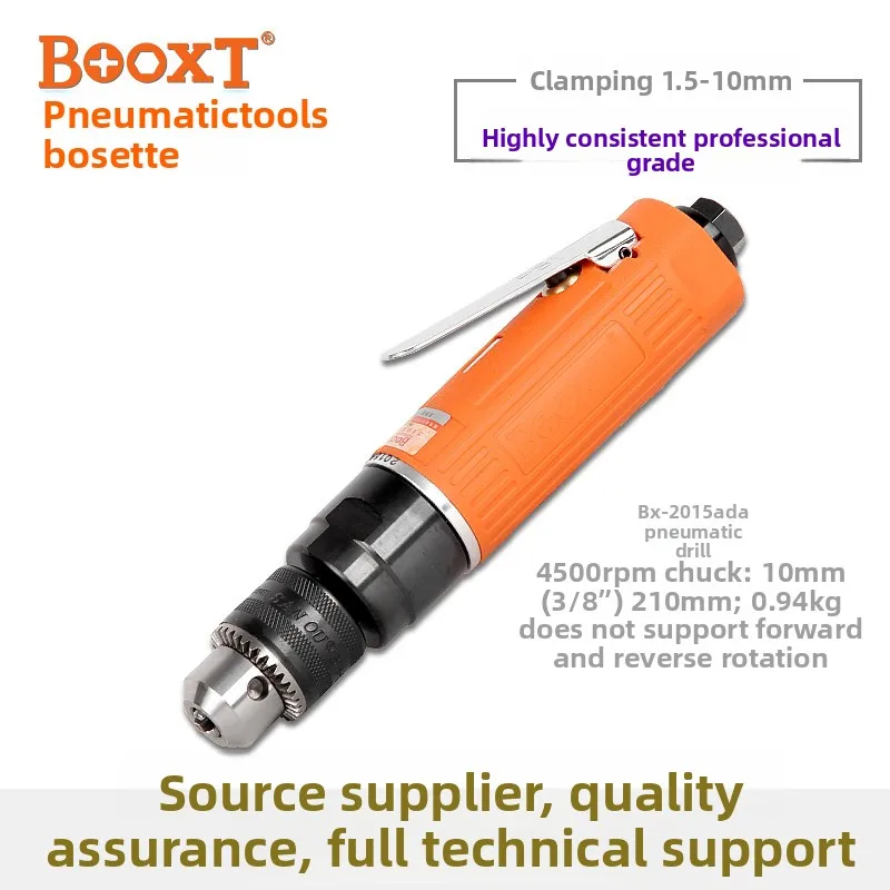 Taiwan Booxt Direct Supply Bx-2015Ada Industrial-Grade Slow-Speed Straight-Shank Pneumatic Drill Grinder 4500 Rpm Imported