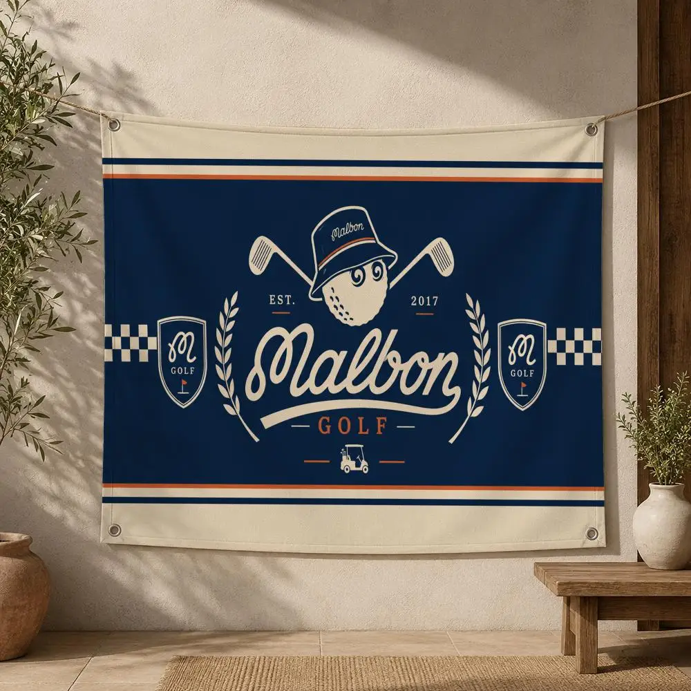 Marke Malbon Golf Flags Modische Flagge für Wohnzimmer, Zuhause, Wohnheim, Dekoration, Wand, Outdoor, Camping, Party, Banner, Geschenke – Detail 7