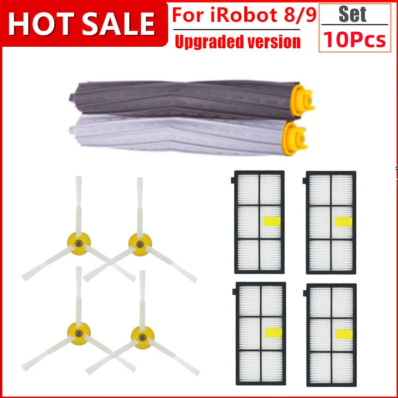 Подходят для роботов-пылесосов IRobot Roomba, аксессуары для роботов-пылесосов серии 8, 9, роликовая щетка, клеевая щетка, фильтр, набор боковых